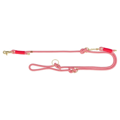 Trixie Hondenriem Soft Rope Verstelbaar Rood / Creme 200X0,6 Cm