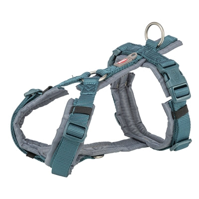 Trixie Hondentuig Premium Trekking Petrol Blauw / Grafiet Grijs 32-38X1,3 Cm