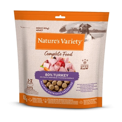 Natures Variety Freeze Dried Complete Mini Adult 1-10 Kg Turkey 120 Gr