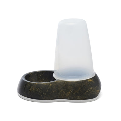 Savic Voerdispencer Loop Marble Zwart / Goud 26X17,5X23 Cm 1,5 Ltr