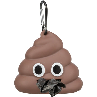 Trixie Poepzakhouder Drol Emoji Inclusies 15 Zakjes Bruin 8X5 Cm 4 St