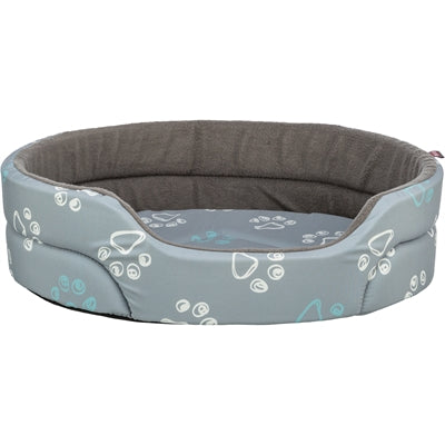 Trixie Hondenmand Jimmy Cotton Look Ovaal Lichtgrijs / Donkergrijs 45X35 Cm