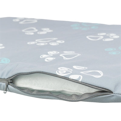 Trixie Hondenkussen Jimmy Cotton Look Ovaal Lichtgrijs 44X31 Cm
