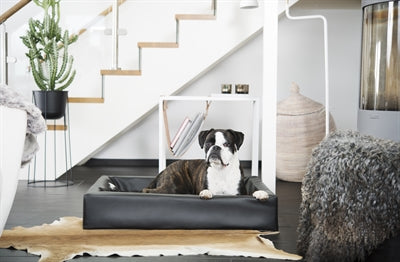 Bia Bed Kunstleer Hoes Hondenmand Zwart Bia-4 85X70X15 Cm