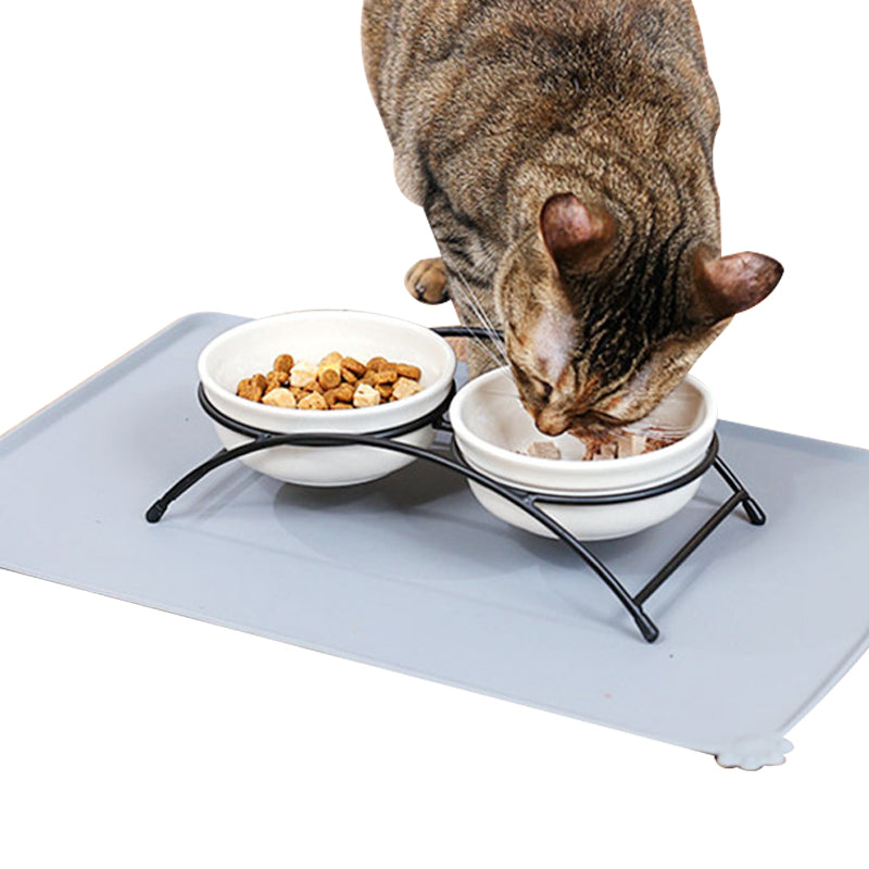Placemat voor voerbak en waterbak - Voermat Hond en Kat - Dieren voermat - Voedsel en Waterkommen