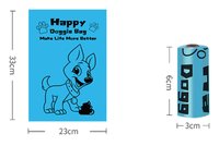 Biologisch Afbreekbare Hondenpoepzakken – 135 Stuks (9 Rollen) - Milieuvriendelijke Poepzakjes voor Hond - Sterk, Lekvrij & Geurloos - Composteerbare Afvalzakken voor Huisdieren - Blauw